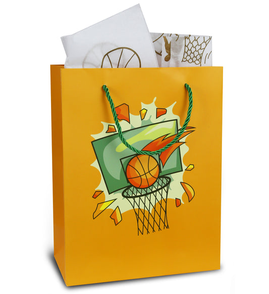 Basketball Gift Bag with Basketball Tissue Paper