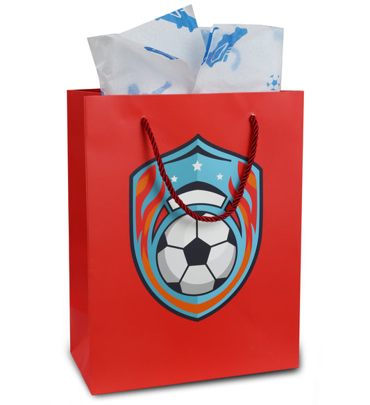 Soccer Ball Gift Bag with Soccer Ball Tissue Paper