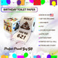 Printed TP Holy Poop You're 62 Funny Toilet Paper Roll Birthday Party Gag Gift