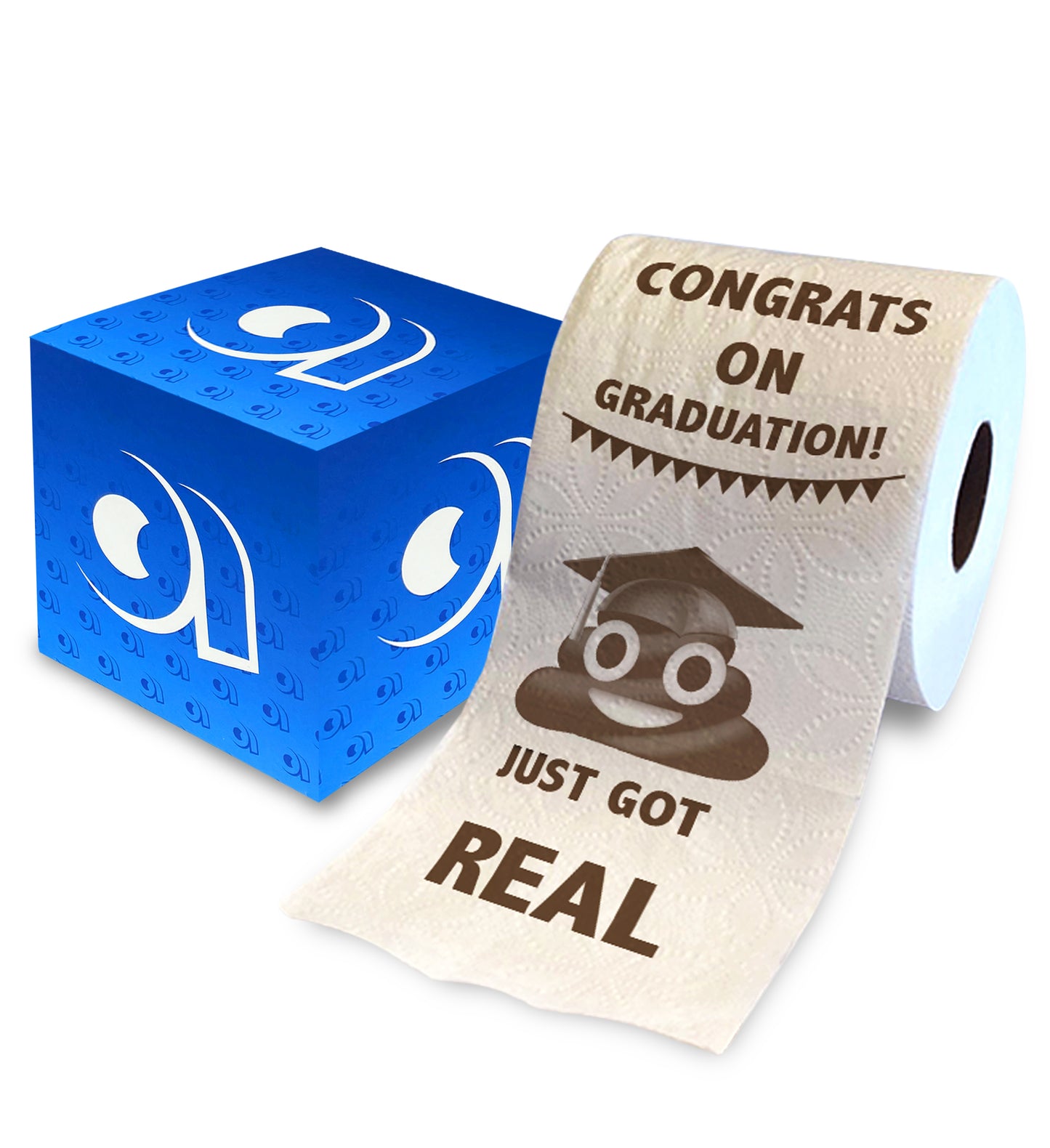 Printed TP Congrats on Graduation Toilet Paper Roll Prank Gag Gift for New Grad