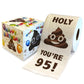 Printed TP Holy Poop You're 95 Printed Toilet Paper Funny Gag Gift – 500 Sheets