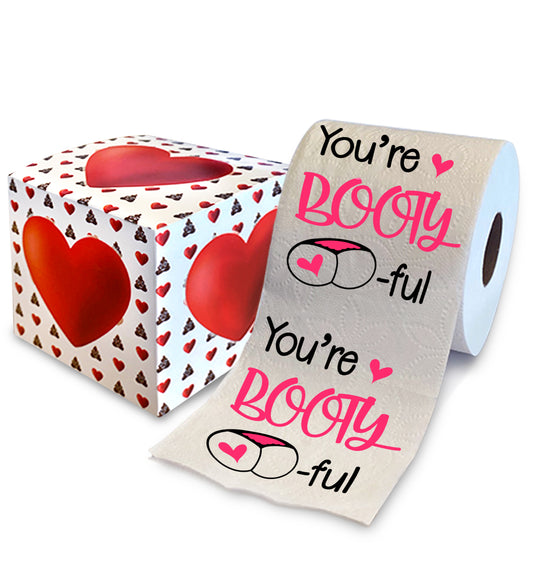 Printed TP You're Booty-ful Printed Toilet Paper Funny Gag Gift - 500 Sheets
