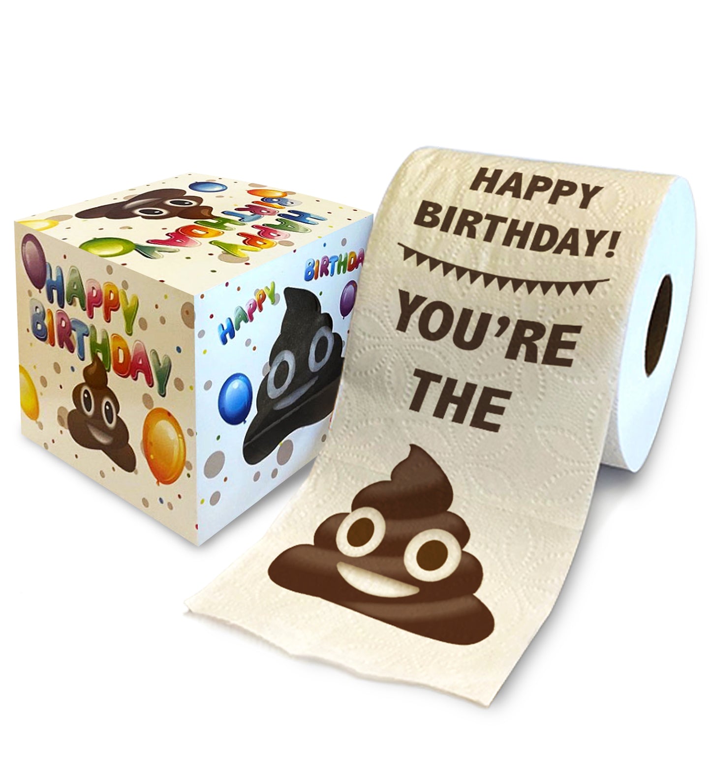 Printed TP Happy Birthday You're the Poop Printed Toilet Paper Gift – 500 Sheet