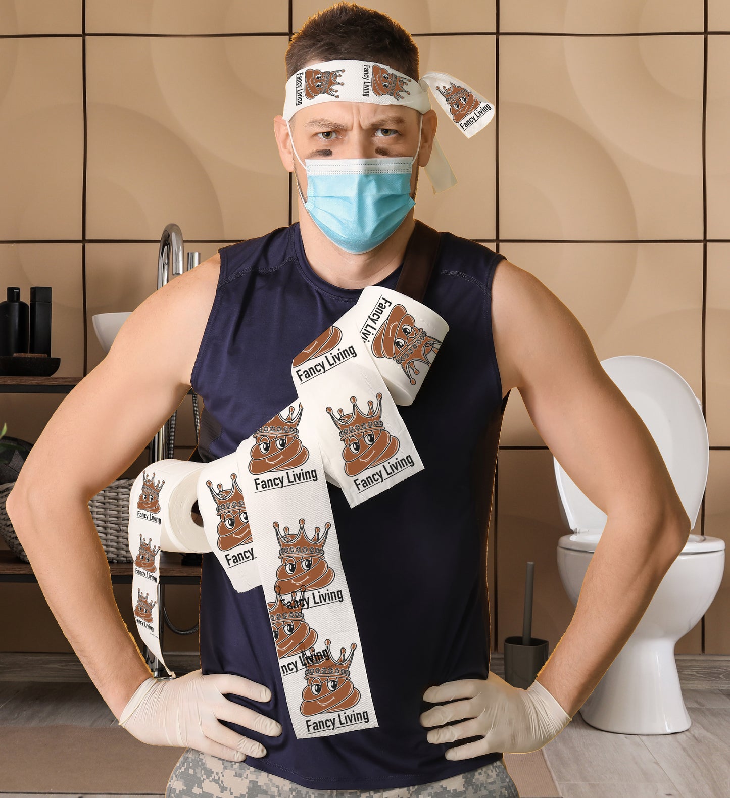 Printed TP Funny Fancy Living Printed Toilet Paper Gag Gift – 500 Sheets