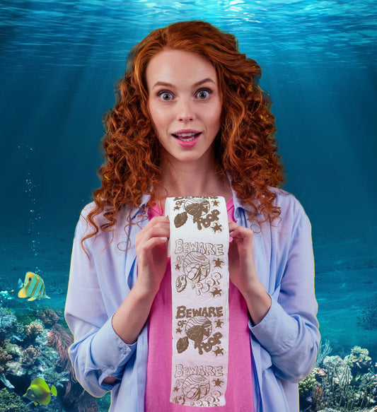 Printed TP Beware of Sea Turtle Poop Printed Toilet Paper Gag Gift – 500 Sheets
