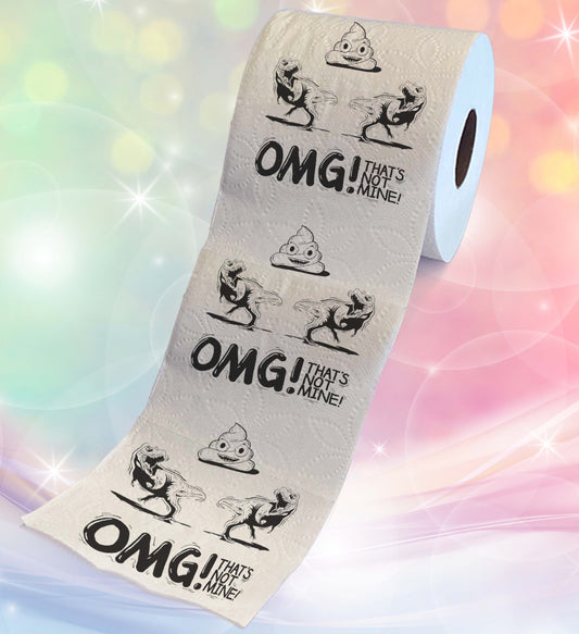 Printed TP Dinosaur T-Rex Poop Printed Toilet Paper Funny Gag Gift – 500 Sheets