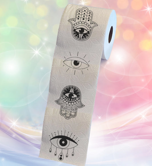 Printed TP Funny Hamsa Eye Printed Toilet Paper Gag Gift For Decor – 500 Sheets