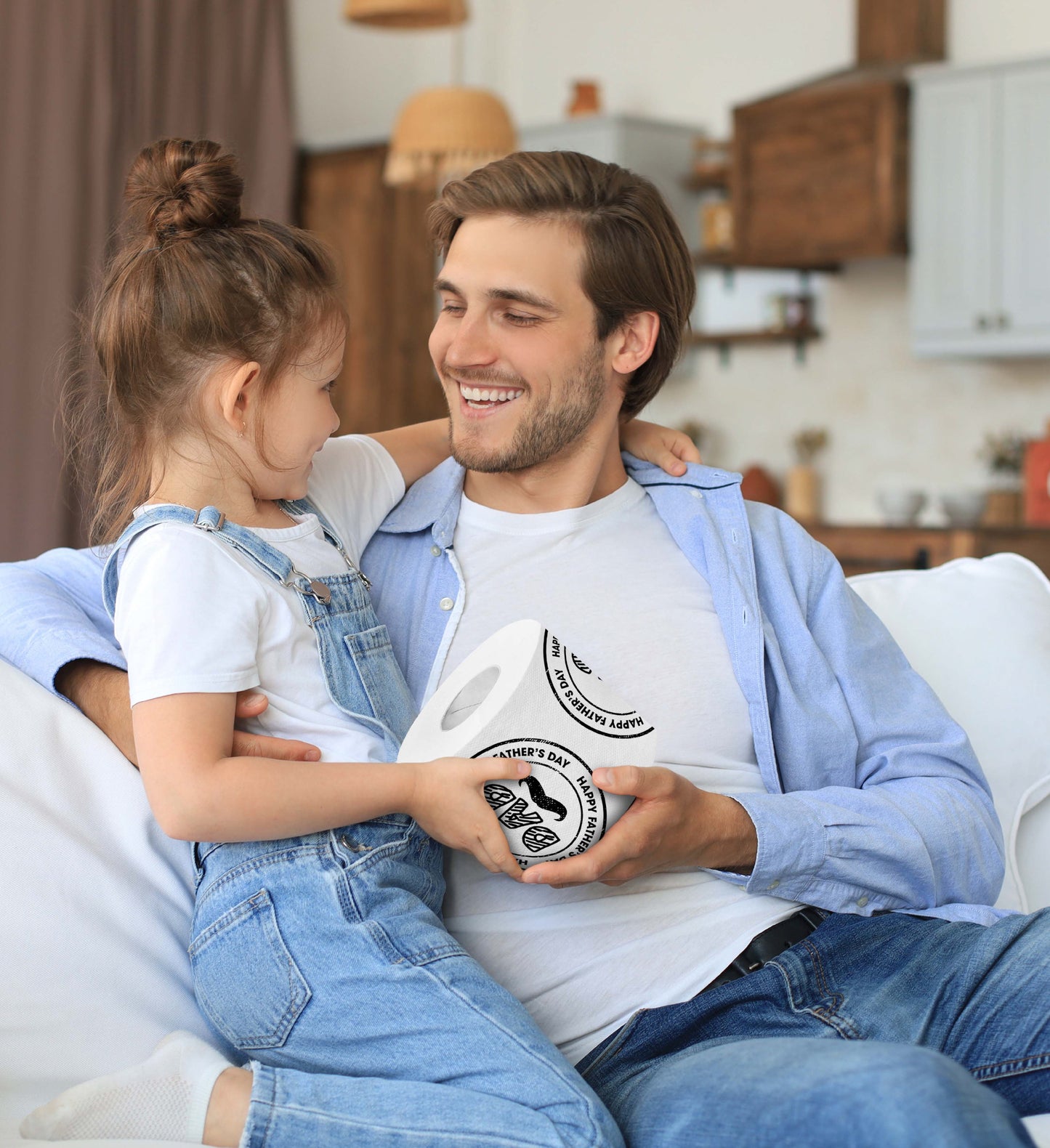 Printed TP Fathers Day Papa The Greatest Man Printed Toilet Paper – 500 Sheets