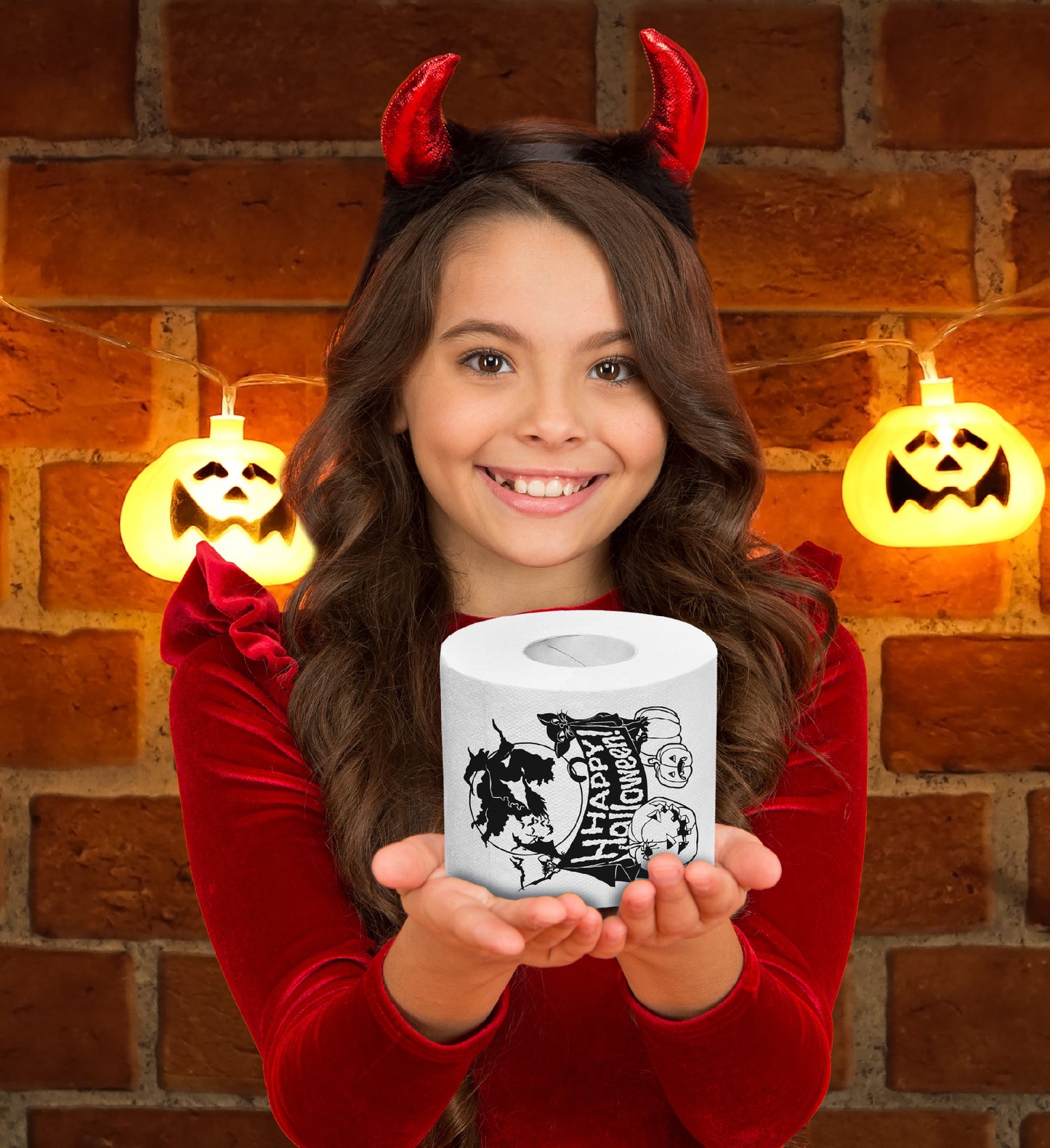 Printed TP Happy Halloween Printed Toilet Paper Funny Gag Gift – 500 Sheets
