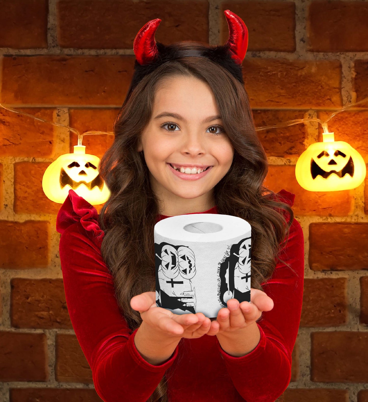 Printed TP Halloween Night Scary Printed Toilet Paper Gag Gift – 500 Sheets