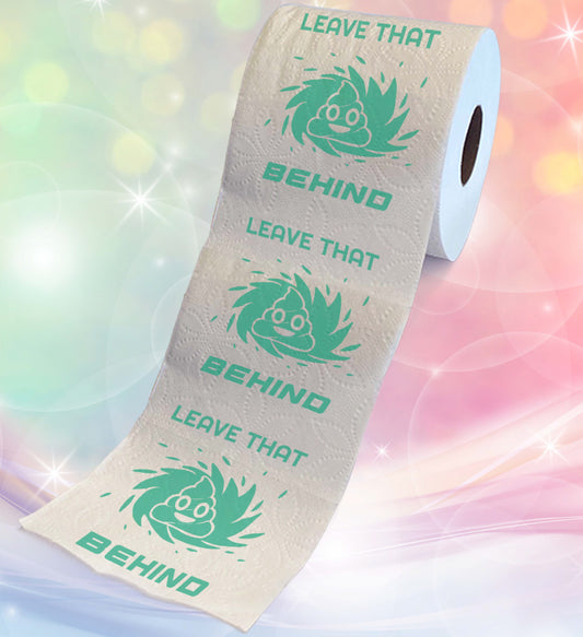Printed TP Leave That Poop Behind Printed Toilet Paper Gag Gift – 500 Sheets