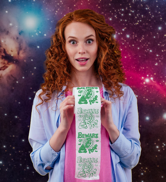 Printed TP Beware of Alien Poop Printed Toilet Paper Funny Gag Gift – 500 Sheet