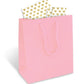 Pink Gift Bag with Gold Heart Tissue Paper
