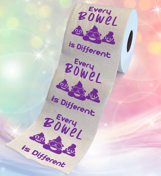 Printed TP Every Bowel Is Different Printed Toilet Paper Gag Gift – 500 Sheets