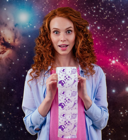 Printed TP Space Pattern 2 Ply Toilet Paper Bathroom Tissue Paper - 500 Sheets