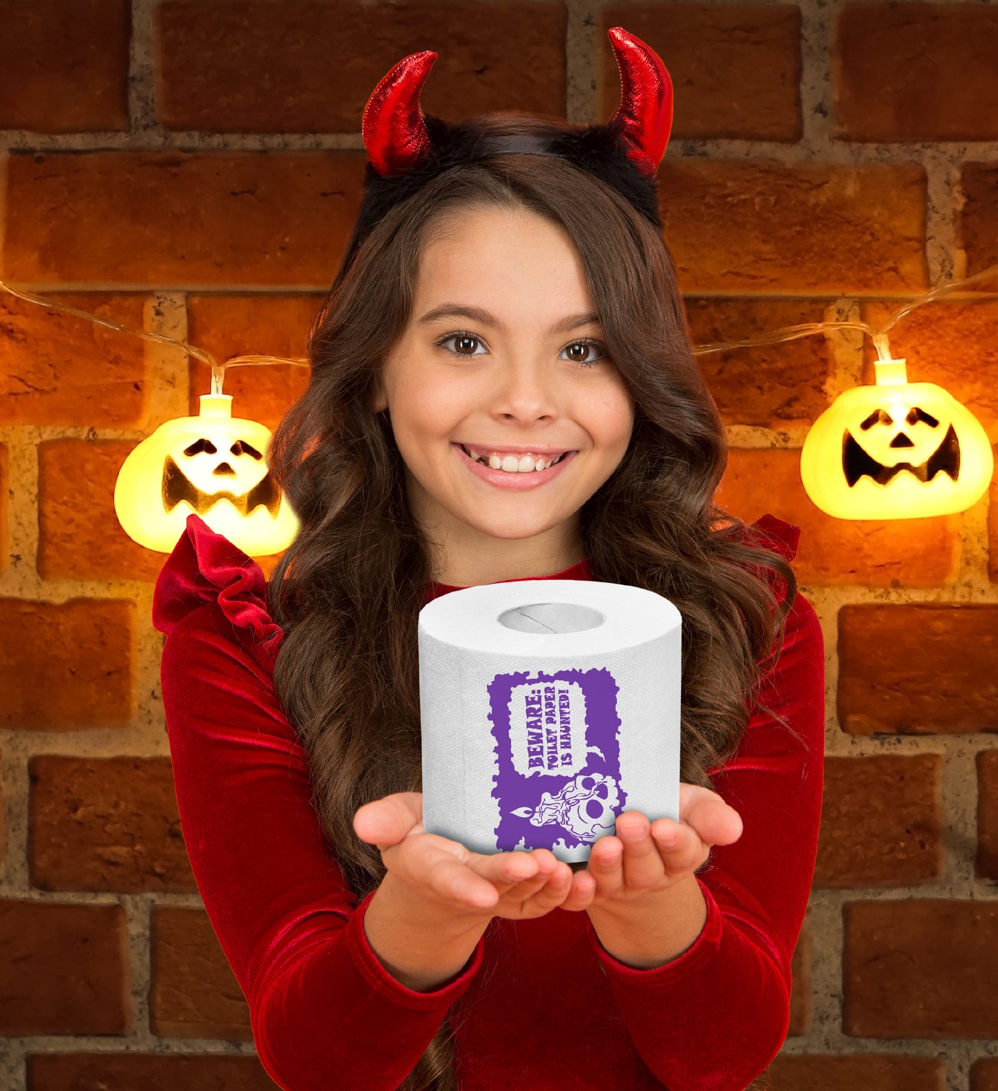 Printed TP Halloween Beware: Toilet Paper is Haunted Funny Gag Gift – 500 Sheet