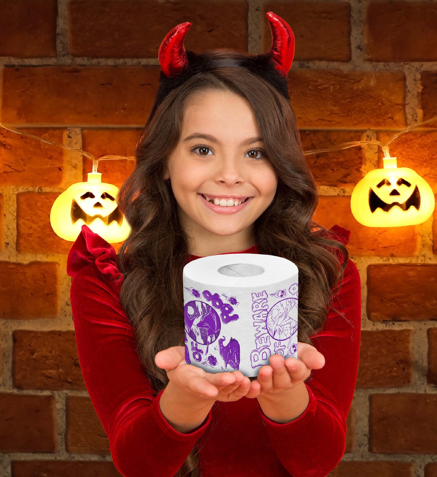 Printed TP Halloween Beware of Witch Poop Printed Toilet Paper – 500 Sheets