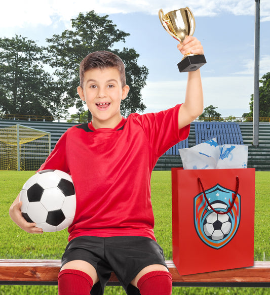 Soccer Ball Gift Bag with Soccer Ball Tissue Paper