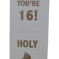 Printed TP Holy Poop You're 16 Funny Toilet Paper Roll Birthday Gag Gift