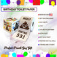 Printed TP Holy Poop You're 53 Funny Toilet Paper Roll Birthday Party Gag Gift
