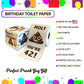 Printed TP Holy Poop You're 42 Funny Toilet Paper Roll Birthday Party Gag Gift