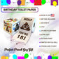 Printed TP Holy Poop You're 18 Funny Toilet Paper Roll Birthday Party Gag Gift