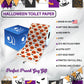 Printed TP Halloween Pumpkin and Bat Scary Decoration Toilet Paper Roll Gift