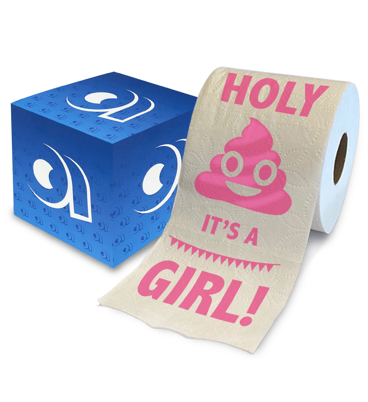 Printed TP Holy Poop It's a Girl! Toilet Paper Roll Baby Shower Gender Reveal