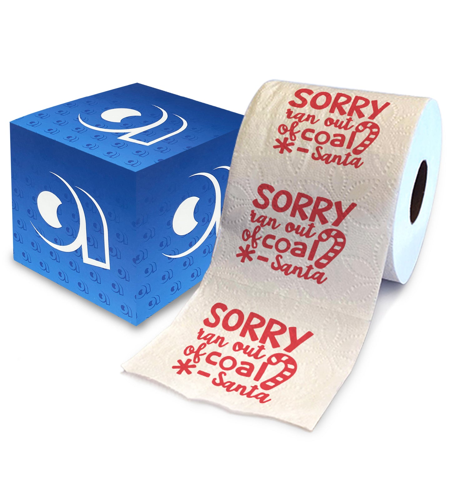 Printed TP Sorry Ran Out of Coal Christmas Toilet Paper Roll Holiday Gift