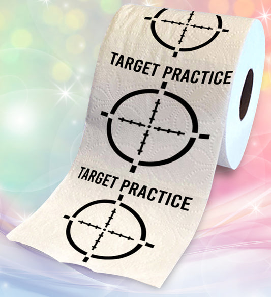 Printed TP Target Practice Funny Novelty Toilet Paper Roll Gag Gift for Pranks