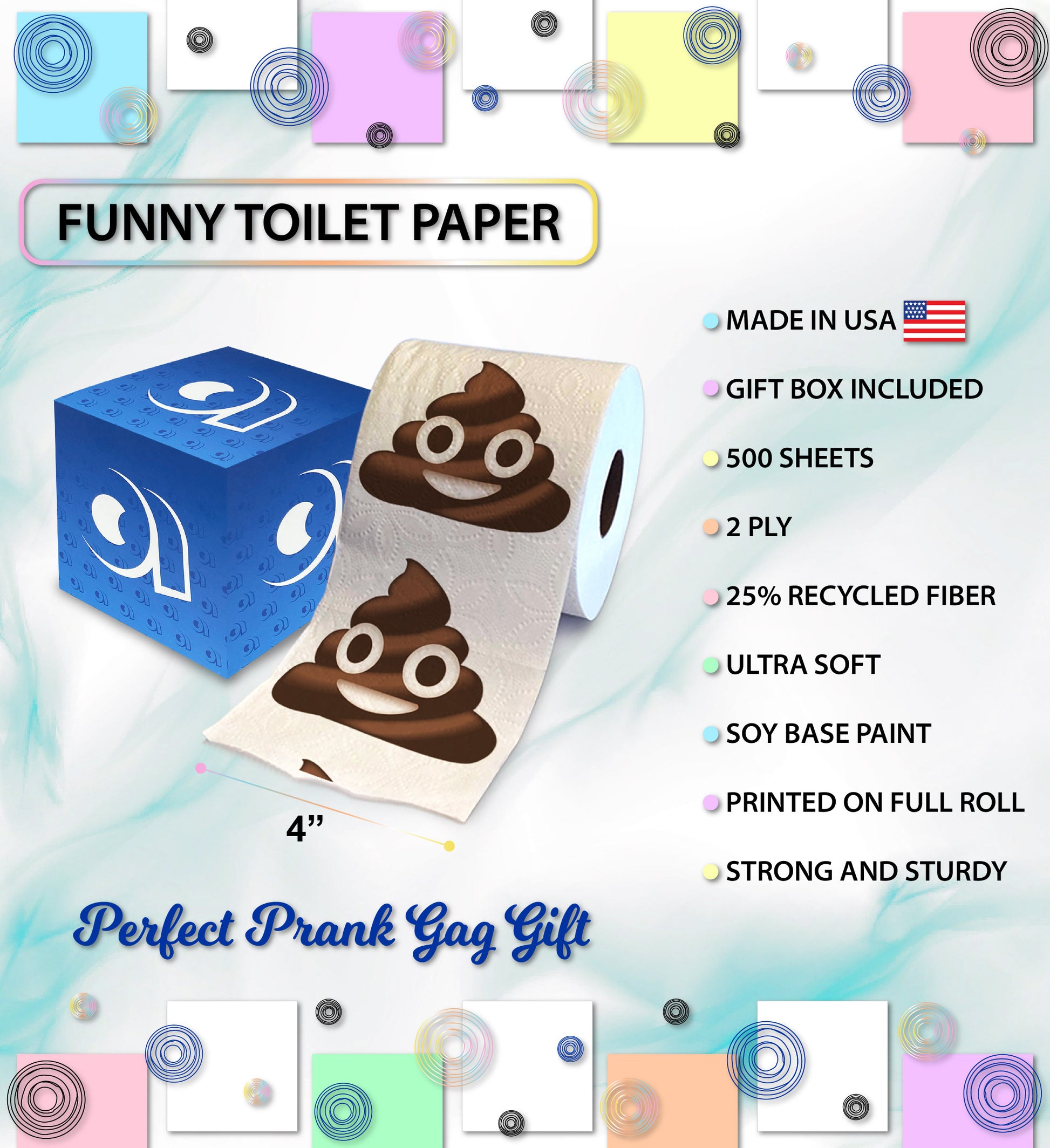Poop Deck Sticker Reward Stickers 500 | Cute Cartoon Poop Decals For Parties, Gifts ...