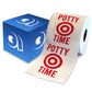 Printed TP Potty Time Bulls Eye Funny Novelty Toilet Paper Roll Gag Gift