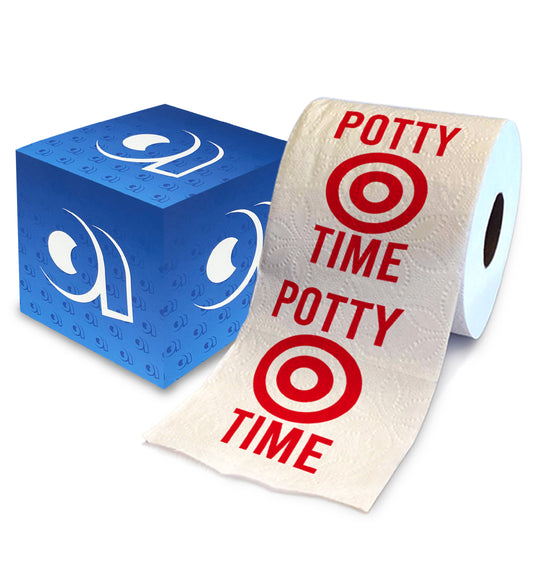 Printed TP Potty Time Bulls Eye Funny Novelty Toilet Paper Roll Gag Gift