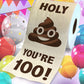 Printed TP Holy Poop You're 100 Printed Toilet Paper Funny Gag Gift, 500 Sheets