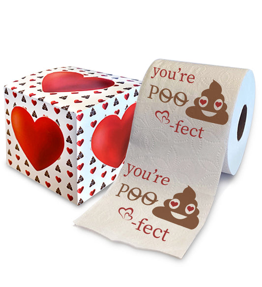 Printed TP You're Poo-Fect Poop Printed Toilet Paper Funny Gag Gift, 500 Sheets