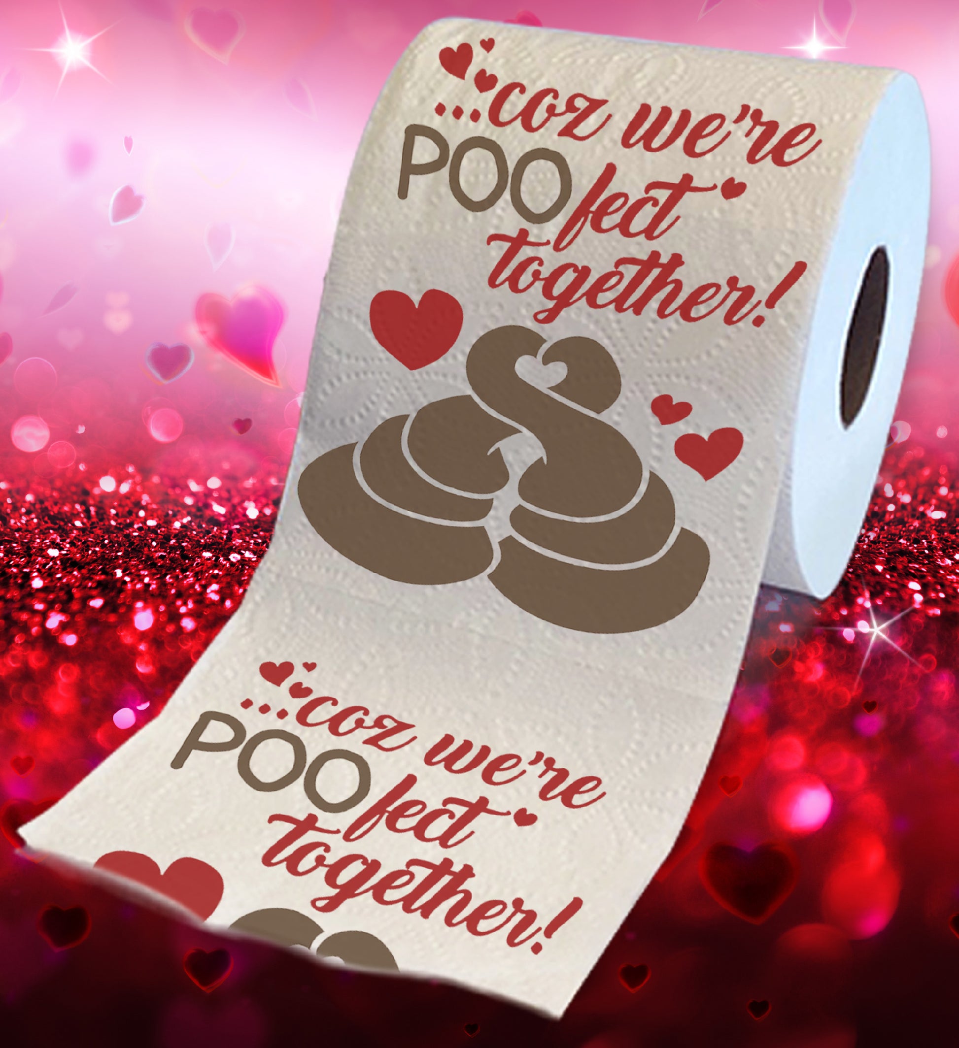 Funny Valentine's Day Toilet Paper Gift, Love Happy Vday