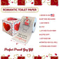 Printed TP My Love For You Is Overflowing Printed Toilet Paper Gift, 500 Sheets