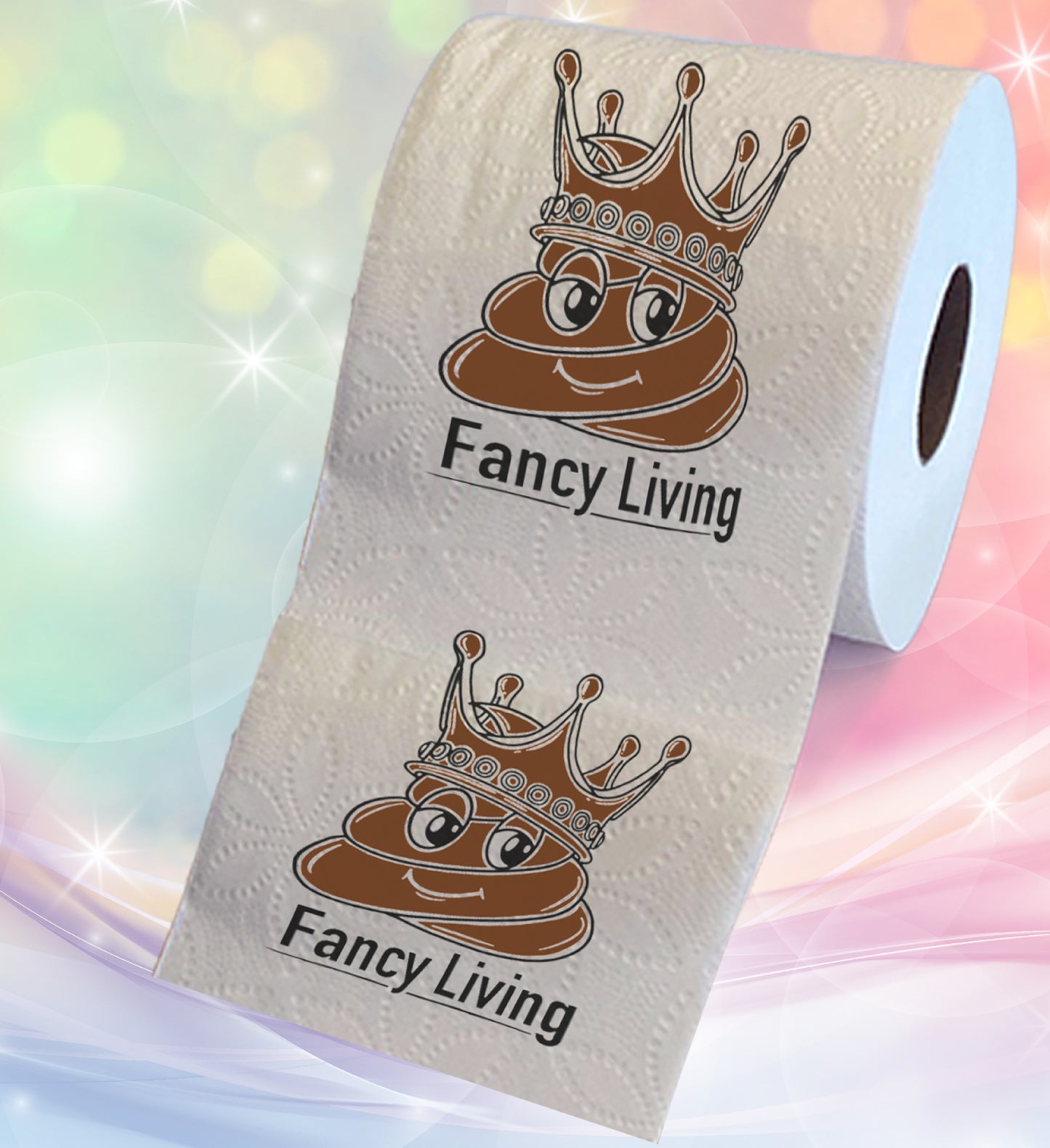 Printed TP Funny Fancy Living Printed Toilet Paper Gag Gift – 500 Sheets