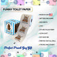 Printed TP Funny Fancy Living Printed Toilet Paper Gag Gift – 500 Sheets