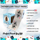 Printed TP Happy Fathers Day King of Poop Card Printed Toilet Paper, 500 Sheets