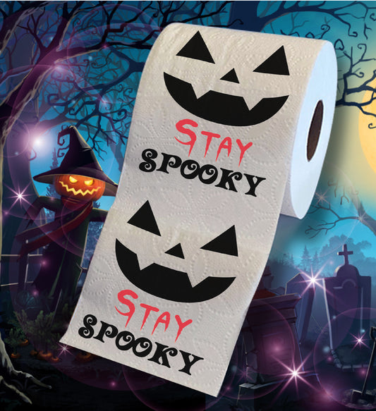 Printed TP Halloween Stay Spooky Printed Toilet Paper Gag Gift – 500 Sheets