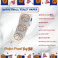 Printed TP Fun Sports Games Printed Toilet Paper Roll - 500 Sheets Basketball