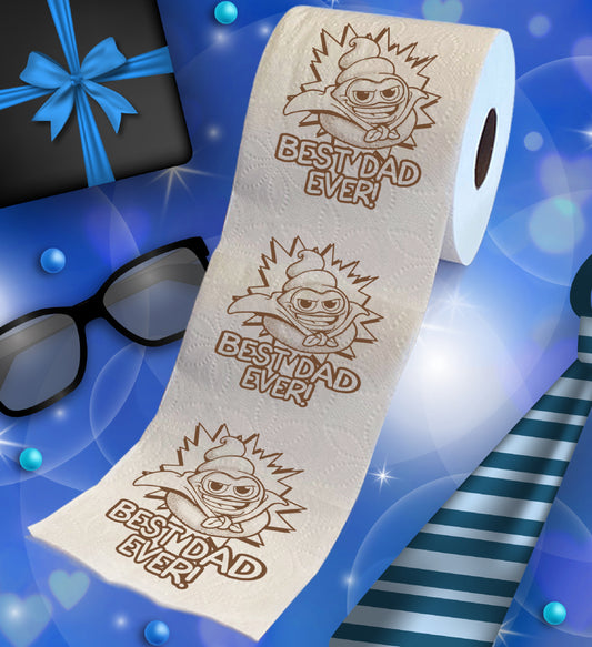 Printed TP Happy Fathers Day Best Dad Ever Printed Toilet Paper - 500 Sheets
