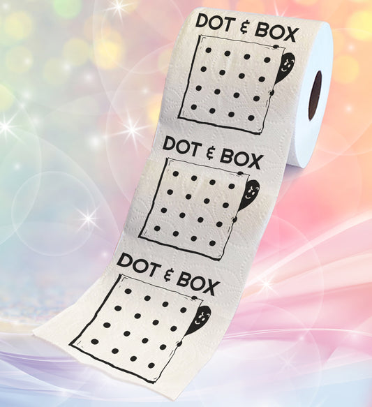 Printed TP Dot and Box Game Printed Toilet Paper Funny Gag Gift – 500 Sheets
