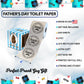 Printed TP Happy Fathers Day Dad Mustache Stamp Design Toilet Paper, 500 Sheets
