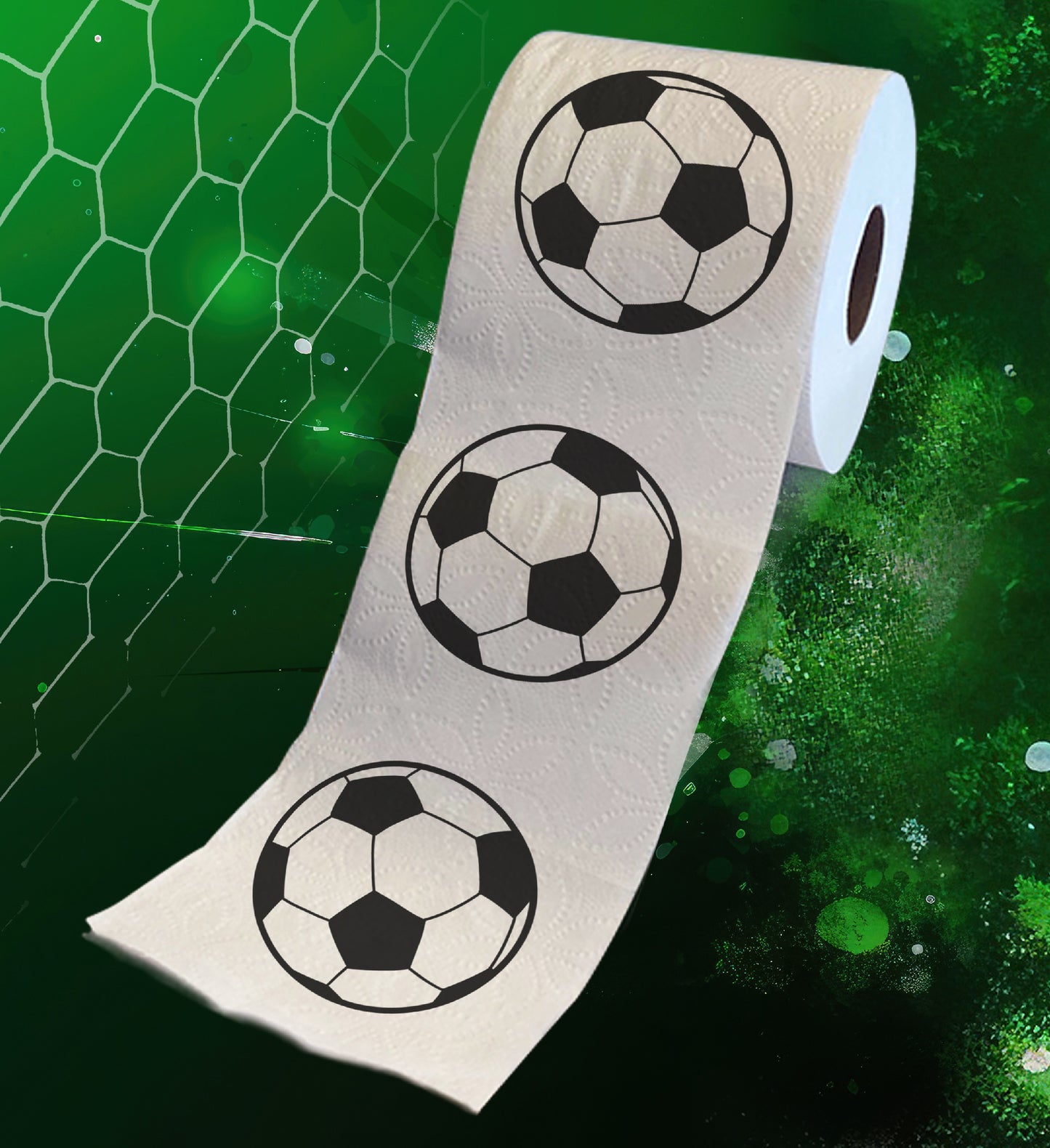 Printed TP Fun Sports Games Printed Toilet Paper Roll - 500 Sheets Soccer