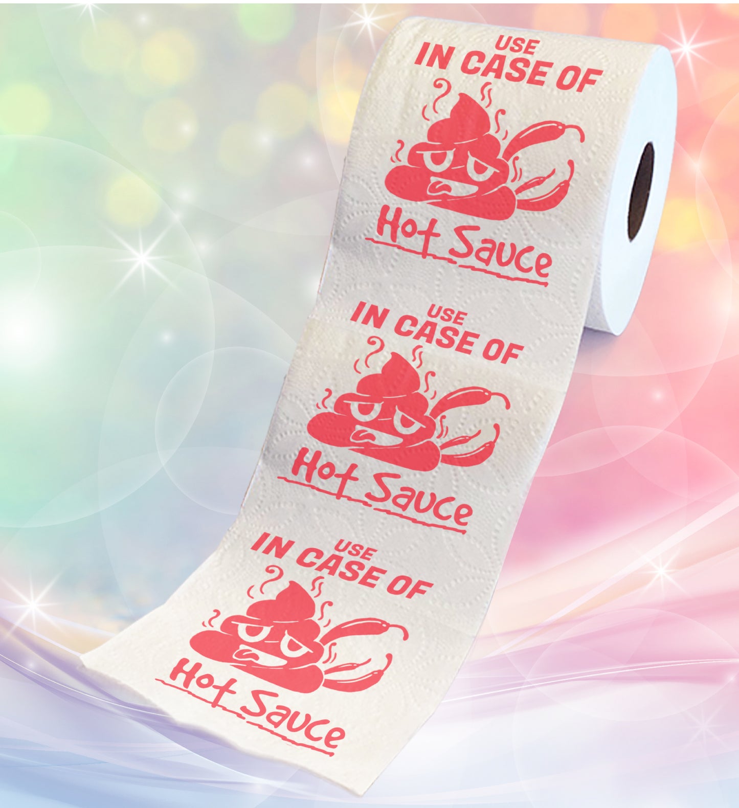 Printed TP Use In Case Of Hot Sauce Printed Toilet Paper Gag Gift – 500 Sheets