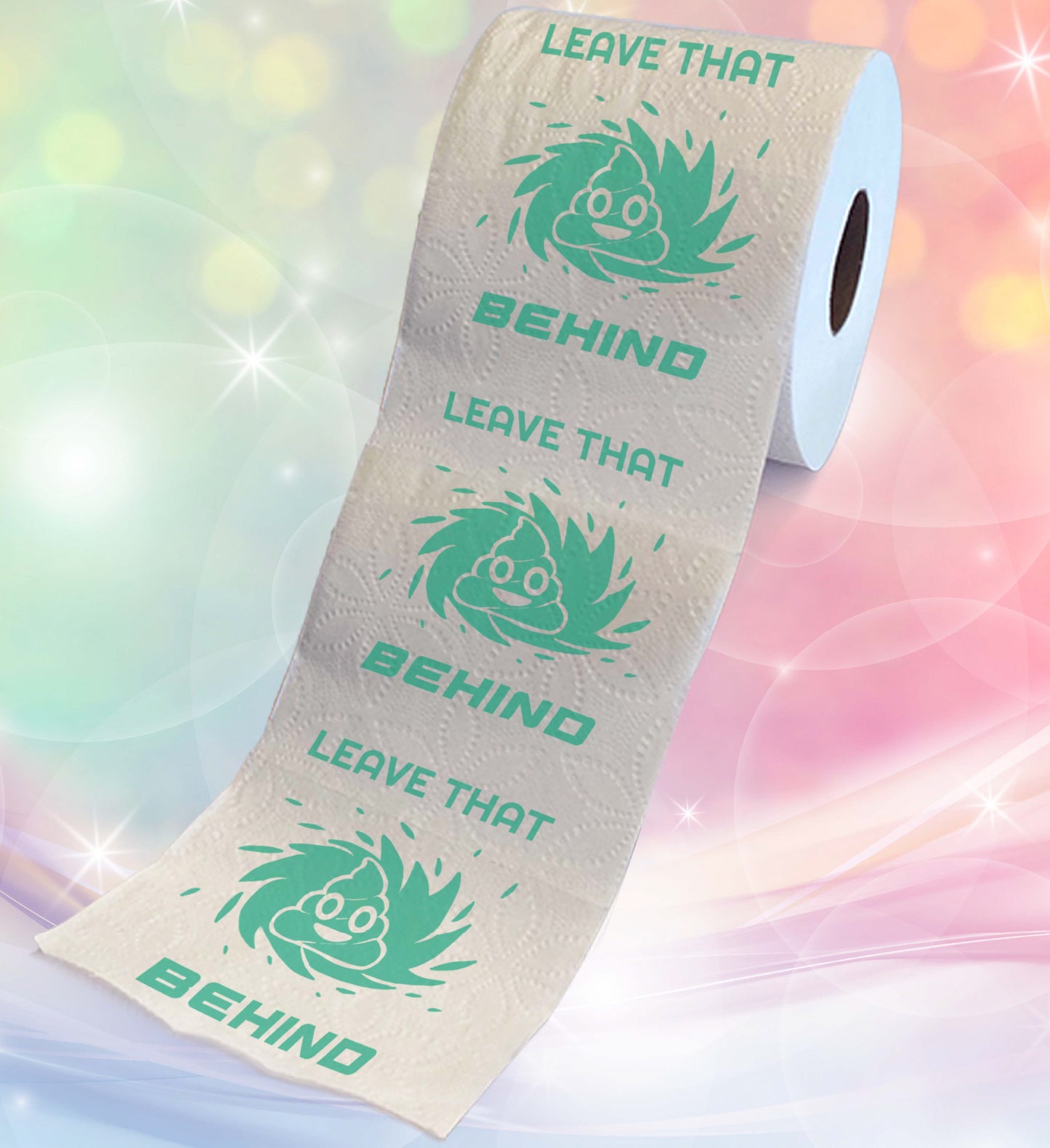 Printed TP Leave That Poop Behind Printed Toilet Paper Gag Gift – 500 Sheets