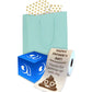 Blue Gift Bag with Gold Heart Tissue Paper