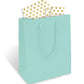 Blue Gift Bag with Gold Heart Tissue Paper